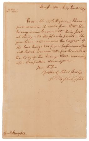 Lot #5006 George Washington Revolutionary War-Dated Letter Signed: 