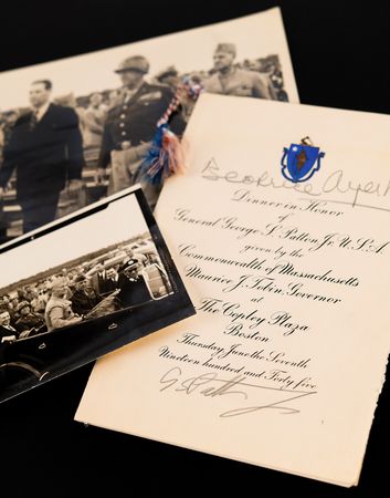 Lot #5068 George S. Patton Signed Homecoming Copley Plaza (Boston) Dinner Program - June 7, 1945 - Image 1
