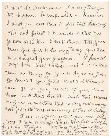 Lot #5030 Woodrow Wilson: Family Correspondence Archive with President Wilson's 1917 'War Message' Cue Cards, Letters by Woodrow Wilson, Edith Bolling Wilson, and Others - 125+ Pieces - Image 18