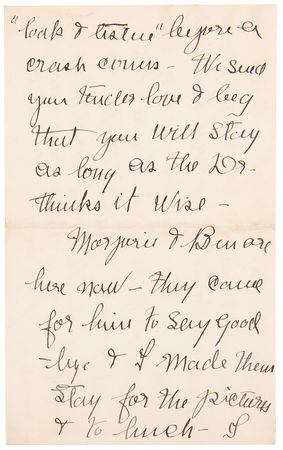 Lot #5030 Woodrow Wilson: Family Correspondence Archive with President Wilson's 1917 'War Message' Cue Cards, Letters by Woodrow Wilson, Edith Bolling Wilson, and Others - 125+ Pieces - Image 26
