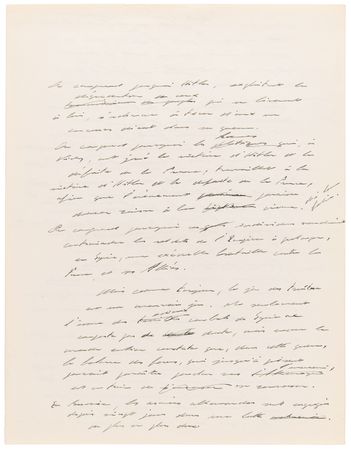 Lot #5067 Charles de Gaulle Handwritten Manuscript on Hitler and World War II: 