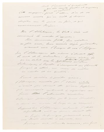 Lot #5067 Charles de Gaulle Handwritten Manuscript on Hitler and World War II: 