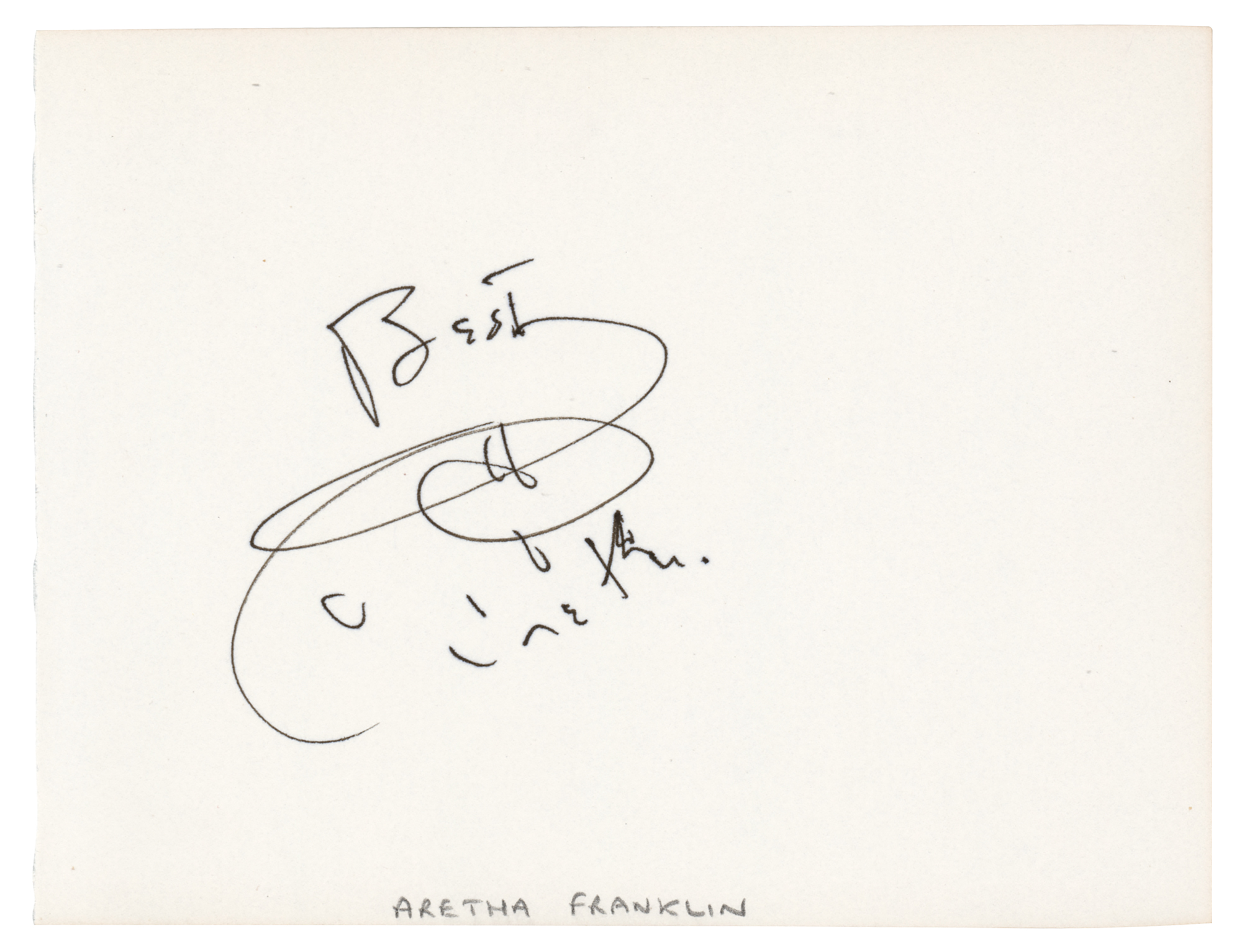 Aretha Franklin Signature | RR Auction