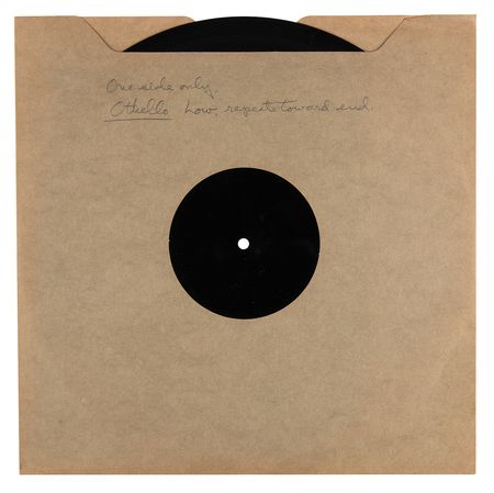 Lot #772 Edwin Booth Rare 'Othello' Acetate