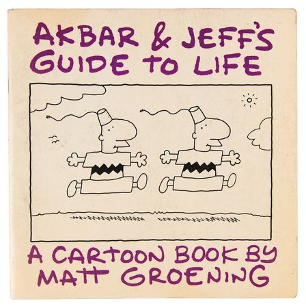 Lot #552 Matt Groening Signed Book with Sketch - Akbar & Jeff's Guide to Life - Image 3