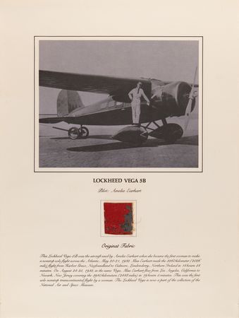 Lot #374 Amelia Earhart Lockheed Vega 5B Wing Fabric - Image 1