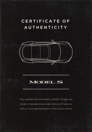 Lot #186 Elon Musk Signed Tesla Model S P100D Scale Model - Image 7