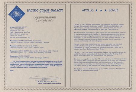 Lot #429 Apollo-Soyuz Signed Print - Image 4