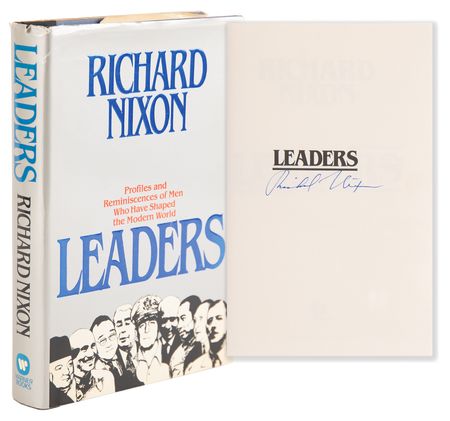 Lot #97 Richard Nixon Signed Book - Leaders - Image 1