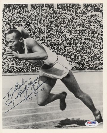 Lot #964 Jesse Owens Signed Photograph