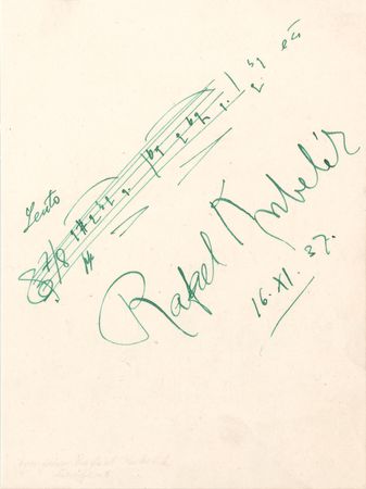 Lot #660 Rafael Kubelik Autograph Musical