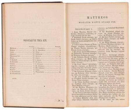 Lot #255 Dakota Language Bible: Wowapi Wakan Kin (1874) Book - Image 3