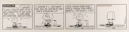Lot #539 Charles Schulz Signed Original Hand-Drawn