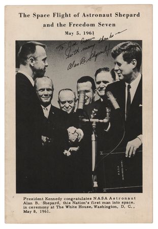 Lot #477 Alan Shepard Signed Pamphlet