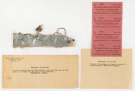 Lot #376 Graf Zeppelin Skin Artifact and Hangar