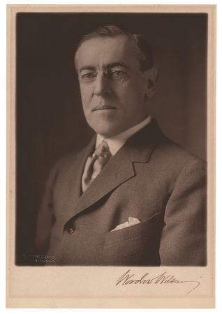 Lot #140 Woodrow Wilson Signed Photograph by