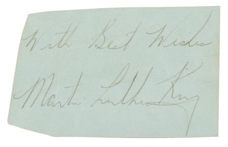 Lot #176 Martin Luther King, Jr. Signature