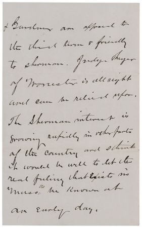 Lot #355 Nelson A. Miles Autograph Letter Signed on 1880 Presidential Election - Image 3