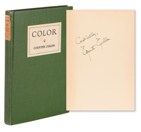 Lot #595 Countee Cullen Signed Book - Color