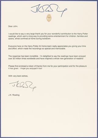 Lot #574 J. K. Rowling Signed Book - Harry Potter and the Sorcerer's Stone (First American Edition) - Image 5