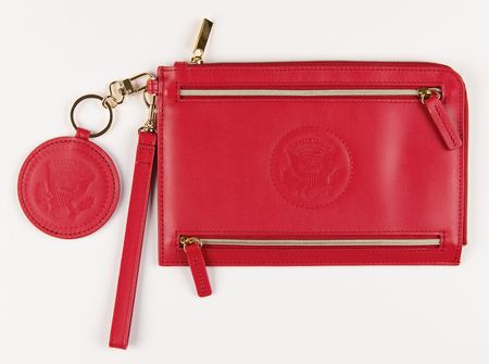 Lot #136 Melania Trump White House Gifts - Clutch and Key Tag - Image 1