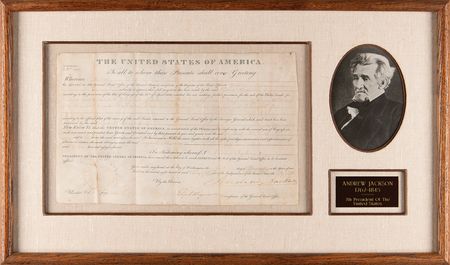 Lot #78 Andrew Jackson Document Signed as President - Image 1