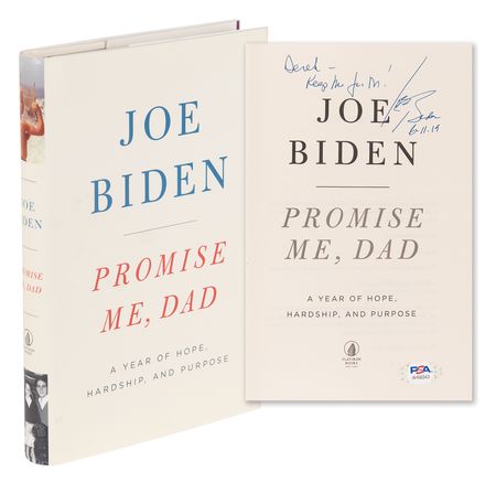 Lot #37 Joe Biden Signed Book - Promise Me, Dad - Image 1
