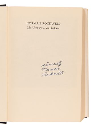Lot #525 Norman Rockwell Signed Book - My Adventures as an Illustrator - Image 4