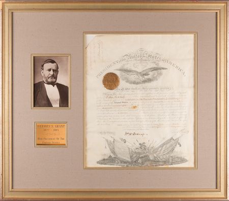 Lot #13 U. S. Grant Document Signed as President - Image 2