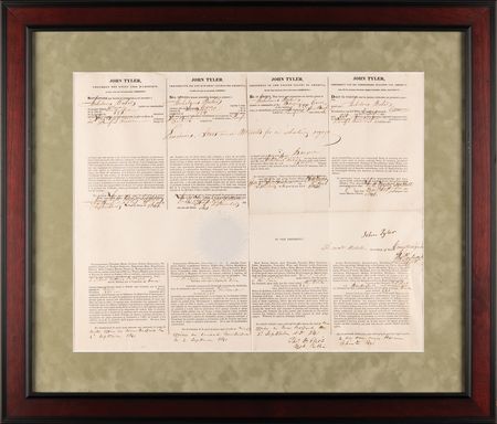Lot #7 John Tyler and Daniel Webster Document Signed as President and Secretary of State for a Whaling Voyage - Image 5