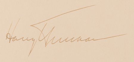 Lot #21 Harry S. Truman Signed 1945 WWII Victory Proclamation Broadside, in a White House Roof Timber Relic Frame - Image 3