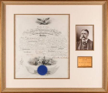 Lot #35 Chester A. Arthur Document Signed as President - Image 1