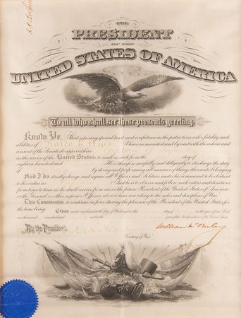 Lot #90 William McKinley Document Signed as President - Image 2