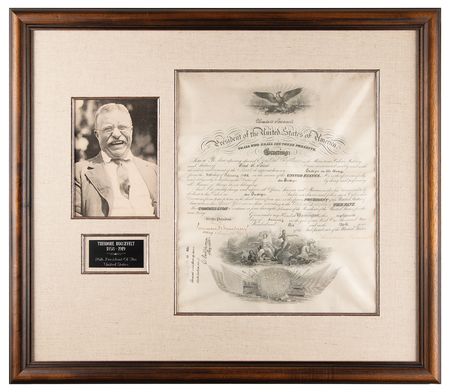 Lot #19 Theodore Roosevelt Document Signed as President - Image 1