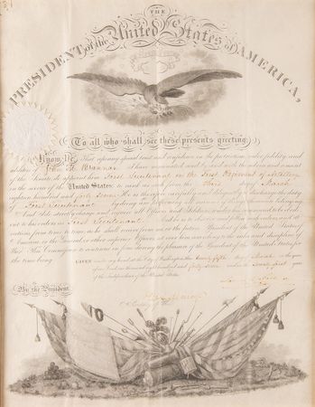 Lot #8 James K. Polk Document Signed as President, Appointing a Soon-to-Be Hero of the Mexican-American War - Image 2