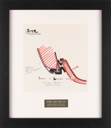 Lot #259 John DeLorean Original Car Door Concept