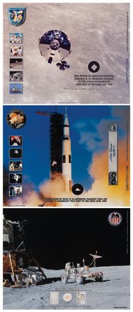 Lot #409 Apollo 10, 13, and 16 Relic Presentations [Attested to as Flown by Florian Noller] Group Lot - Image 1