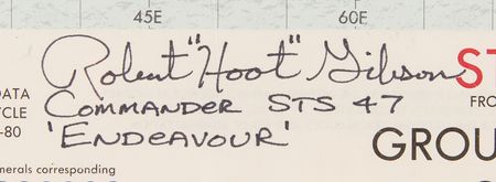 Lot #483 Space Shuttle Mission and Groundtrack Charts (7) Signed by Astronauts, with Crippen, Lousma, and Springer - Image 3