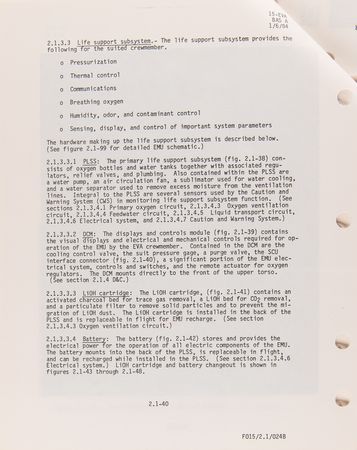 Lot #482 Space Shuttle Flight Operations Manual - Vol. 15, EVA Systems Manual - Image 3