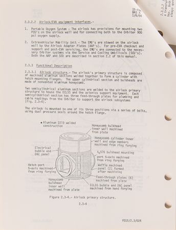 Lot #482 Space Shuttle Flight Operations Manual - Vol. 15, EVA Systems Manual - Image 5