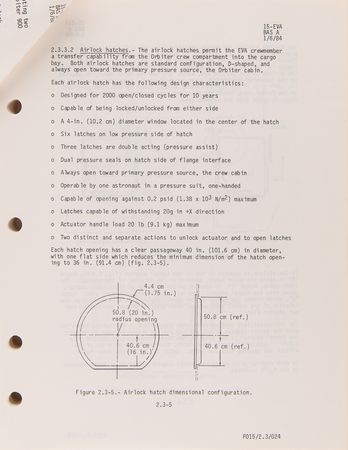 Lot #482 Space Shuttle Flight Operations Manual - Vol. 15, EVA Systems Manual - Image 6