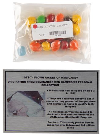 Lot #495 STS-74 Flown Peanut M&Ms - From the Personal Collection of Ken Cameron Flown M&Ms - Image 1