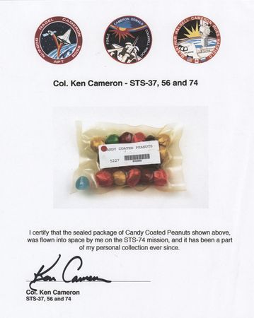 Lot #495 STS-74 Flown Peanut M&Ms - From the Personal Collection of Ken Cameron Flown M&Ms - Image 4