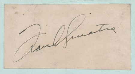 Lot #909 Frank Sinatra Signature - Image 1