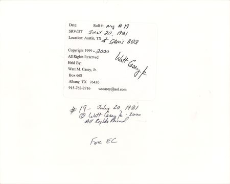 Lot #685 Eric Clapton: Steve Ray Vaughan and Double Trouble Photograph by Watt M. Casey, Jr. - Image 2