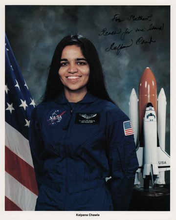 Lot #437 STS-107: Kalpana Chawla Signed Photograph