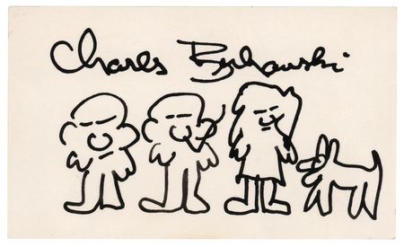 Lot #589 Charles Bukowski Original Sketch