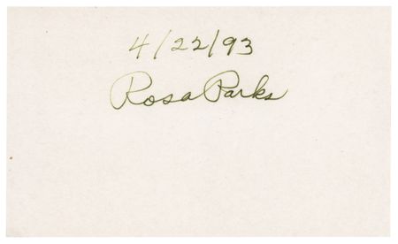 Lot #306 Rosa Parks Signature