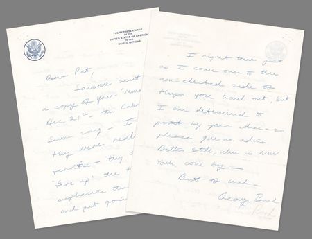 Lot #40 George Bush Autograph Letter Signed as Ambassador to the United Nations - Image 1