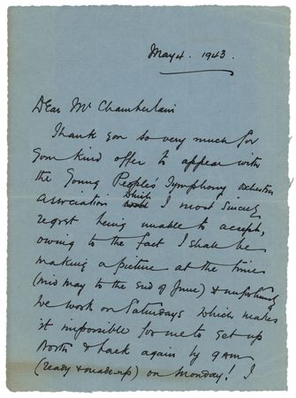 Lot #896 Basil Rathbone Autograph Letter Signed - Image 2